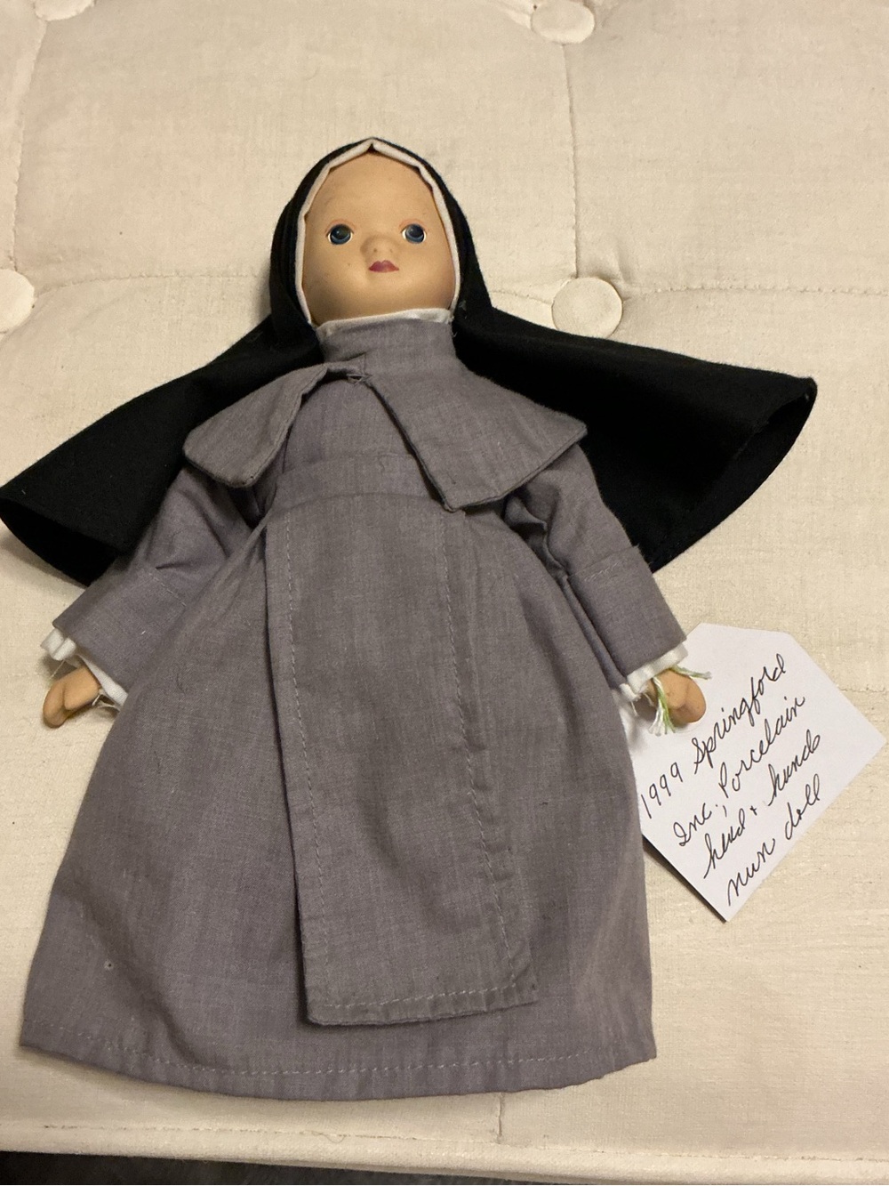Vintage 1999 Springfield Inc. Porcelain Sister Handmade Nun doll